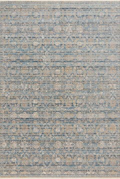 Loloi Rugs Claire Collection Rug in Ocean, Gold - 7.8 x 10.2 feet