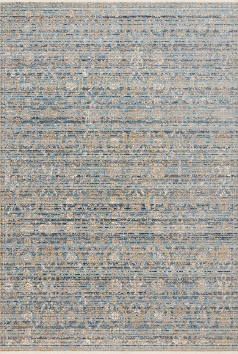 Loloi Rugs Claire Collection Rug in Ocean, Gold - 7.8 x 10.2 feet