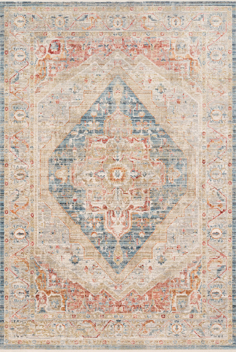 Loloi Rugs Claire Collection Rug in Blue, Multi - 7.8 x 10.2 feet