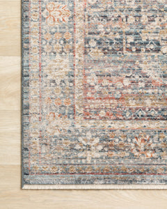 Loloi Rugs Claire Collection Rug in Blue, Sunset - 7.8 x 10.2 feet