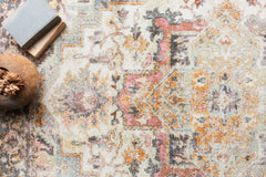 Loloi Rugs Clara Collection Rug in Ivory, Charcoal - 9.3 x 13 feet