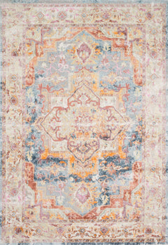 Loloi Rugs Clara Collection Rug in Sunset, Ivory - 9.3 x 13 feet