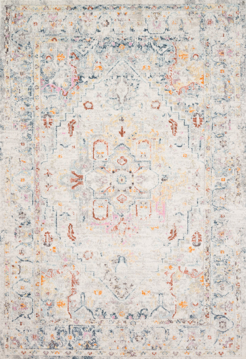 Loloi Rugs Clara Collection Rug in Lt Grey, Multi - 9.3 x 13 feet