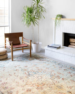 Loloi Rugs Clara Collection Rug in Mist, Multi - 9.3 x 13 feet