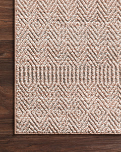 Loloi Rugs Cole Collection Rug in Blush, Ivory - 9.5 x 12.7 feet