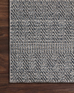 Loloi Rugs Cole Collection Rug in Denim, Grey - 9.5 x 12.7 feet