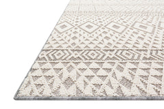 Loloi Rugs Cole Collection Rug in Silver, Ivory - 9.5 x 12.7 feet