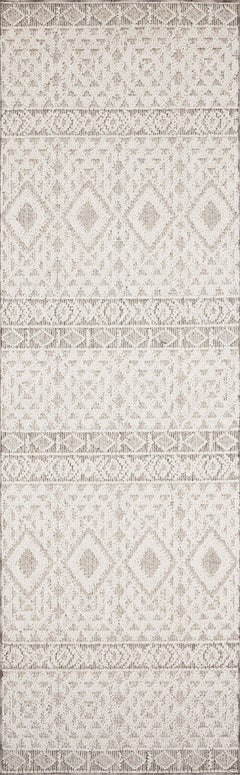 Loloi Rugs Cole Collection Rug in Silver, Ivory - 9.5 x 12.7 feet