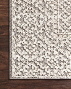 Loloi Rugs Cole Collection Rug in Grey, Ivory - 9.5 x 12.7 feet