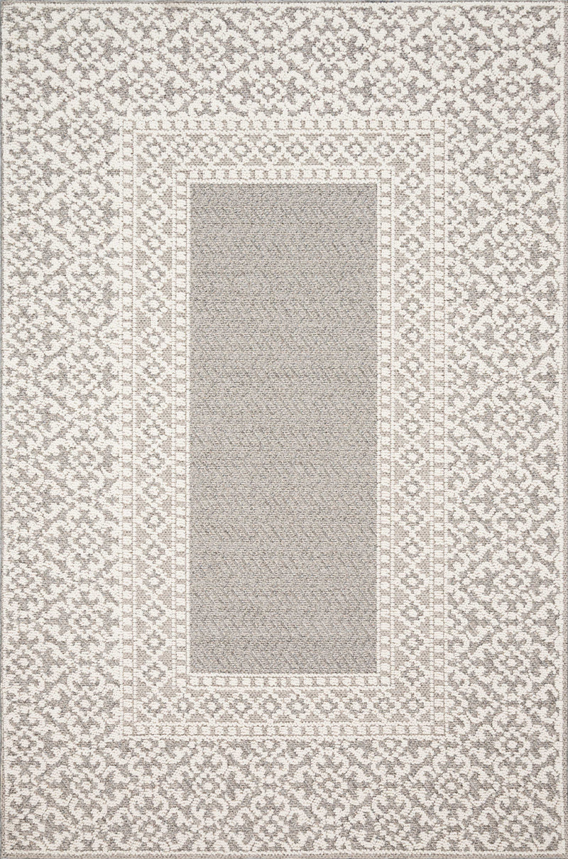 Loloi Rugs Cole Collection Rug in Grey, Ivory - 7.8 x 10.1 feet