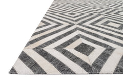 Loloi Rugs Dorado Collection Rug in Charcoal, Ivory - 5 x 7.5 feet