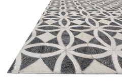 Loloi Rugs Dorado Collection Rug in Graphite, Ivory - 5 x 7.5 feet