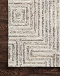 Loloi Rugs Ehren Collection Rug in Grey, Silver - 7.8 x 9.8 feet