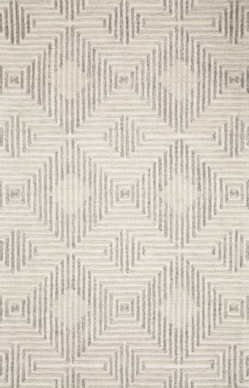 Loloi Rugs Ehren Collection Rug in Grey, Silver - 7.8 x 9.8 feet