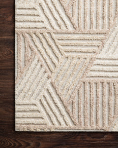 Loloi Rugs Ehren Collection Rug in Oatmeal, Ivory - 7.8 x 9.8 feet