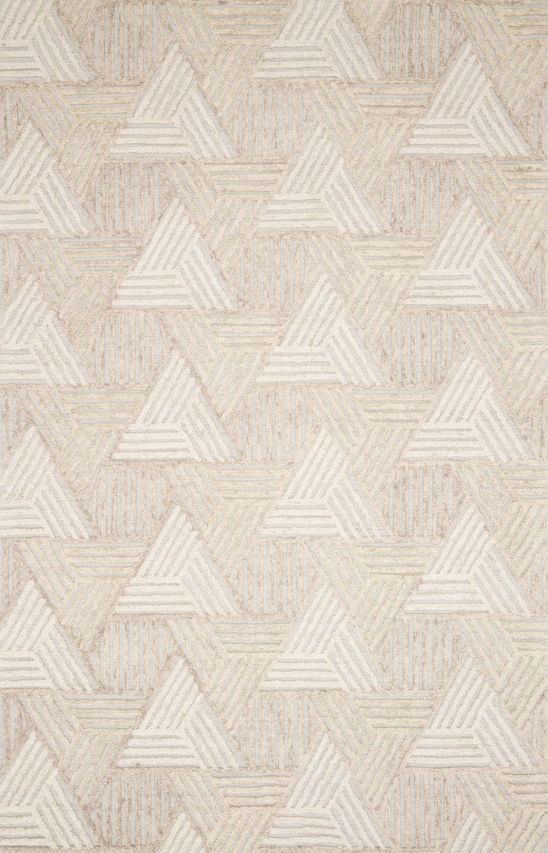 Loloi Rugs Ehren Collection Rug in Oatmeal, Ivory - 7.8 x 9.8 feet