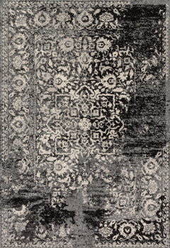 Loloi Rugs Emory Collection Rug in Black, Ivory - 8.9 x 12.4 feet