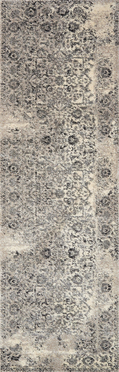 Loloi Rugs Emory Collection Rug in Ivory, Charcoal - 8.9 x 12.4 feet