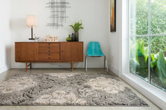 Loloi Rugs Enchant Collection Rug in Smoke, Beige - 9 x 12 feet