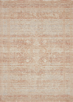 Loloi Rugs Faye Collection Rug in Terracotta, Sky - 9.5 x 13.1 feet