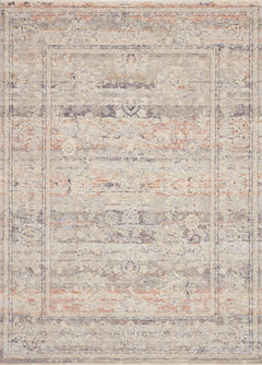 Loloi Rugs Faye Collection Rug in Denim, Rust - 9.5 x 13.1 feet