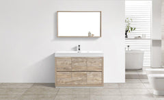 KubeBath Bliss 48 in. Free Standing Modern Bathroom Vanity - Nature Wood, FMB48-NW