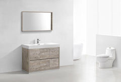 KubeBath Bliss 48 in. Free Standing Modern Bathroom Vanity - Nature Wood, FMB48-NW