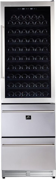 Forno Appliance Package - 48 Inch Gas Range, Range Hood, Refrigerator, Microwave Drawer, Dishwasher, Wine Cooler, AP-FFSGS6244-48-9