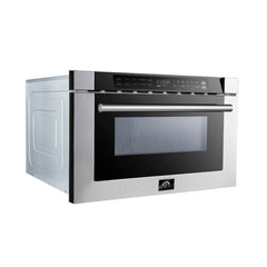 Forno 24 inch Microwave Drawer In Stainless Steel - Professional, FMWDR3000-24