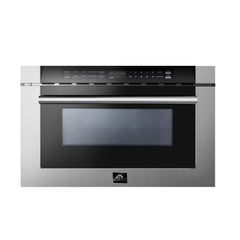 Forno Appliance Package - 36 Inch Dual Fuel Range, Wall Mount Range Hood, Microwave Drawer, AP-FFSGS6156-36-3