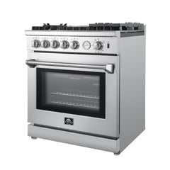 Forno 30 Inch Gas Range, 5 Burners with Air Fryer and Griddle, FFSGS6276-30