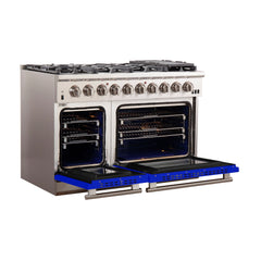 Forno 48 Inch Professional Freestanding Gas Range in Blue, FFSGS6260-48BLU