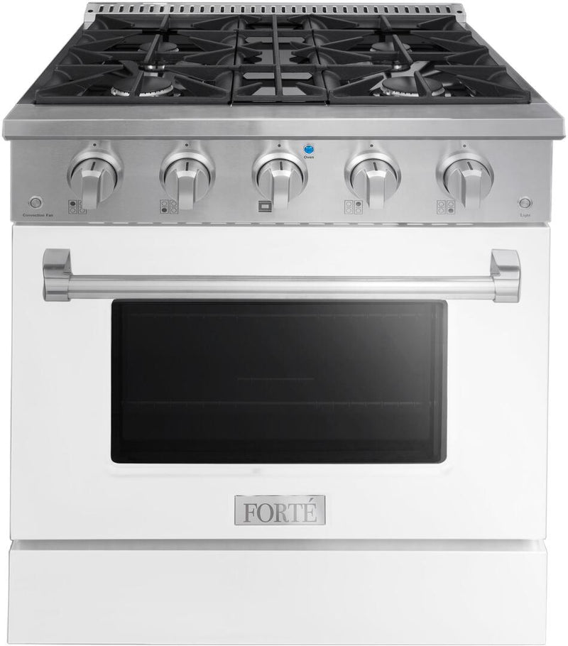 Forte 30 In. Gas Freestanding Range in White, FGR304BWW