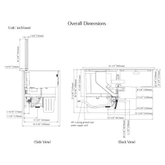 Fotile 2-in-1 Counter-top Mounted Sink and Dishwasher Combination System, SD2F-P3