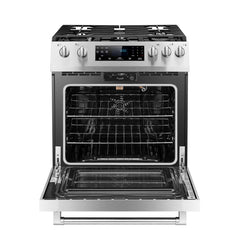 Fotile Appliance Package 30 In. Gas Range and 30 In. Silver Gray Range Hood with Push Buttons, 850 CFM, AP-RLS30506-3