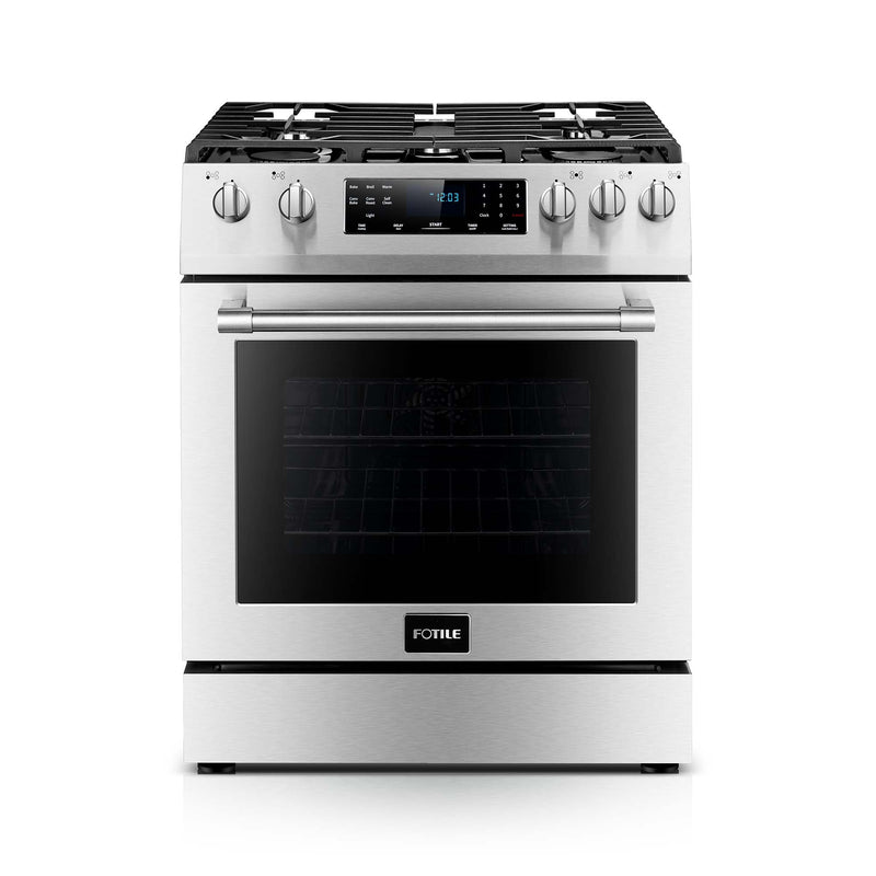 Fotile 30 in. Slide-In Gas Range in Stainless Steel, 4.8 cu. ft., RLS30506