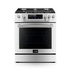 Fotile Appliance Package 30 In. Gas Range and 30 In. Black Range Hood with Push Buttons, 850 CFM, AP-RLS30506