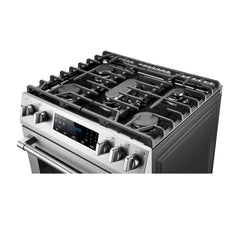 Fotile Appliance Package 30 In. Gas Range and 30 In. Silver Gray Range Hood with Touch Buttons, 850 CFM, AP-RLS30506-4