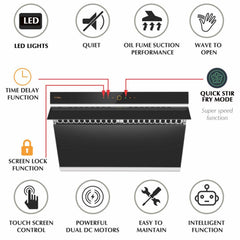 Fotile Slant Vent Series 30 In. 1000 CFM Range Hood in White Tempered Glass, JQG7505-W