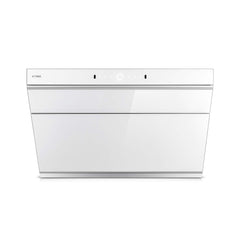 Fotile Slant Vent Series 30 In. 1000 CFM Range Hood in White Tempered Glass, JQG7505-W