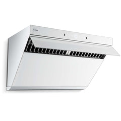 Fotile Slant Vent Series 30 In. 1000 CFM Range Hood in White Tempered Glass, JQG7505-W