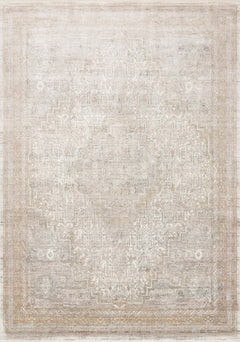 Loloi Rugs Gemma Collection Rug in Sand, Ivory - 2.7 x 7.8 feet