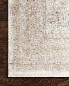 Loloi Rugs Gemma Collection Rug in Sand, Ivory - 2.7 x 7.8 feet