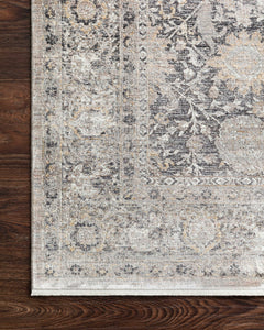 Loloi Rugs Gemma Collection Rug in Charcoal, Sand - 2.7 x 10 feet