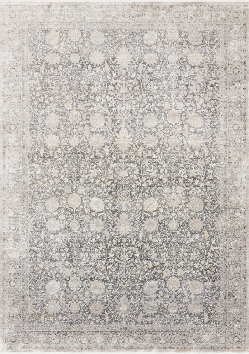 Loloi Rugs Gemma Collection Rug in Charcoal, Sand - 2.7 x 12 feet