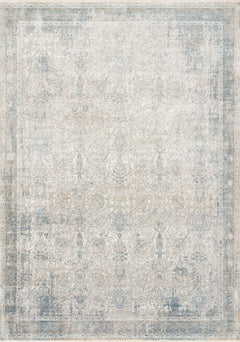 Loloi Rugs Gemma Collection Rug in Sky, Ivory - 3.6 x 5 feet