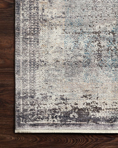 Loloi Rugs Gemma Collection Rug in Charcoal, Multi - 2.7 x 12 feet