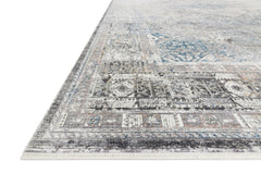 Loloi Rugs Gemma Collection Rug in Silver, Blue - 2.7 x 7.8 feet