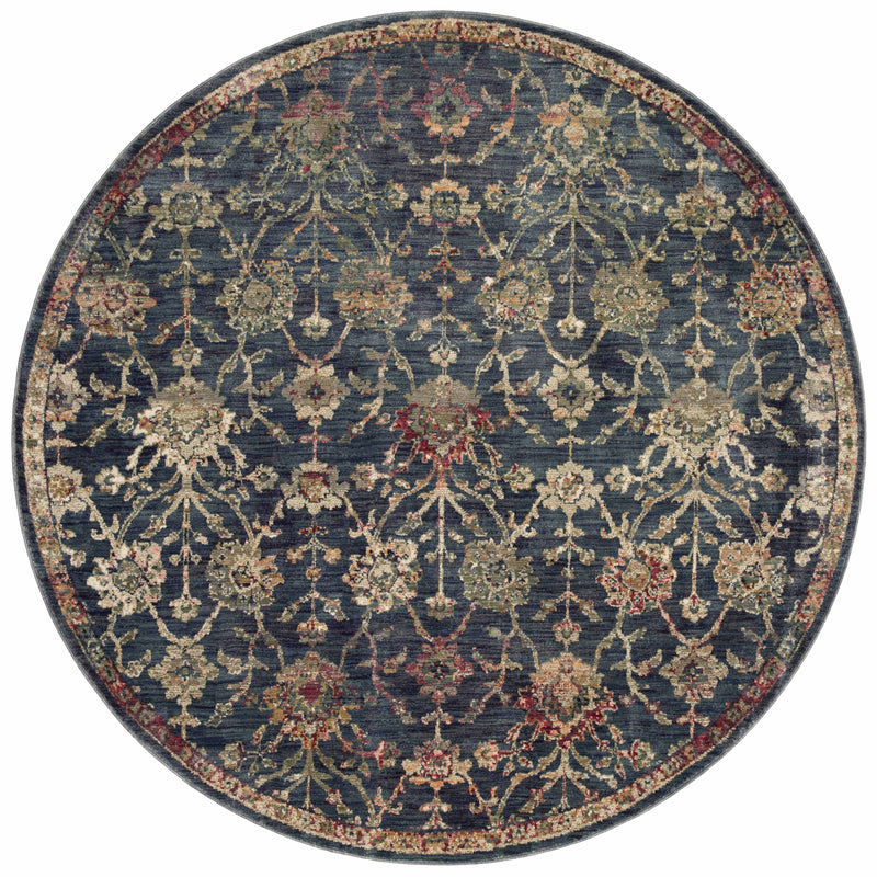 Loloi Rugs Giada Collection Rug in Navy, Multi - 7.8 x 7.8 feet