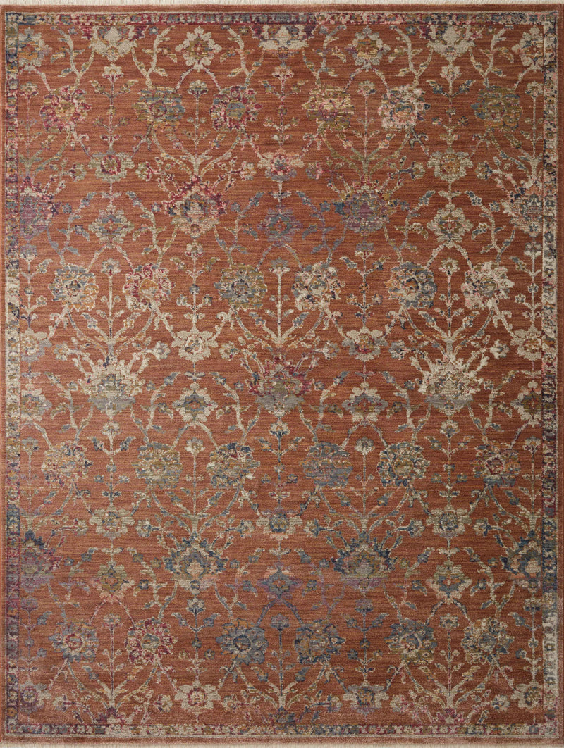 Loloi Rugs Giada Collection Rug in Terracotta, Multi - 7.8 x 10 feet